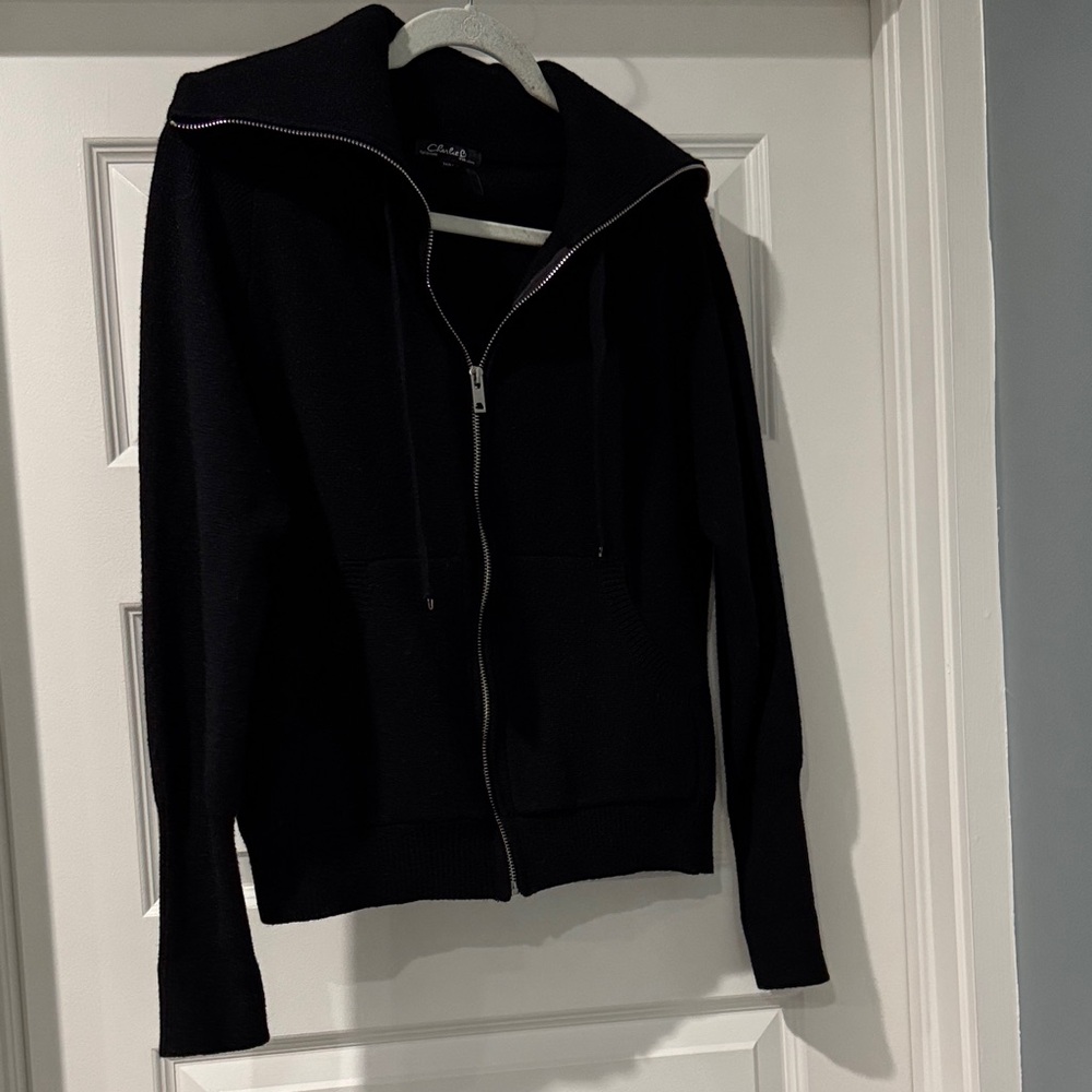 CHARLIE B Black Women's Zip-Up Jacket